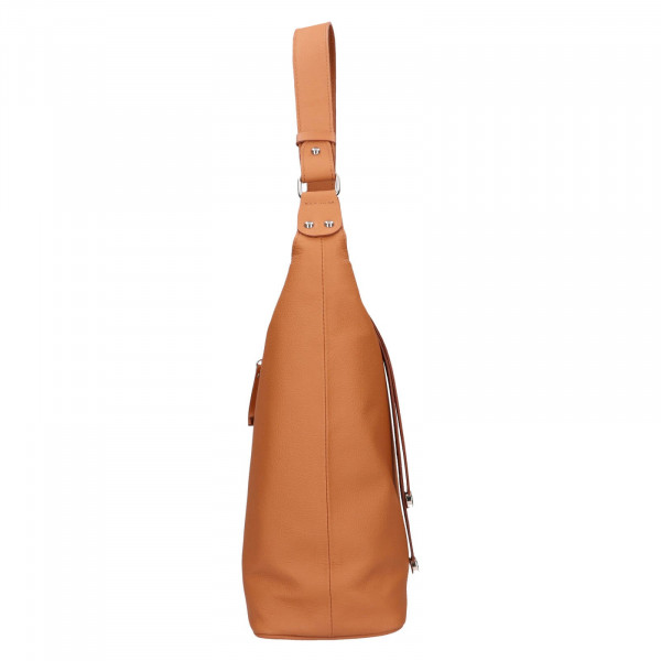 Dámská kožená kabelka Facebag Filonna - hnědá