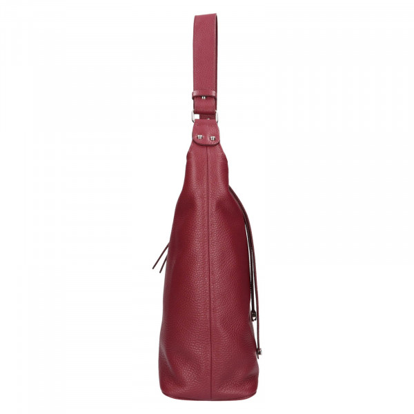 Dámská kožená kabelka Facebag Filonna - vínová