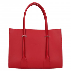 Luxusní dámská kožená kabelka Facebag Aristea - červená