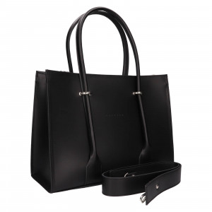 Luxusní dámská kožená kabelka Facebag Aristea - černá