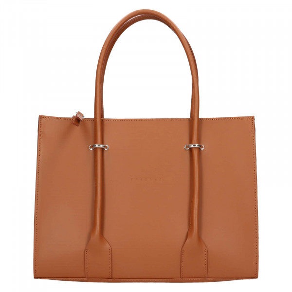 Luxusní dámská kožená kabelka Facebag Aristea - hnědá