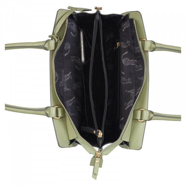 Dámská kožená kabelka Burkely Kazinet - světle zelená