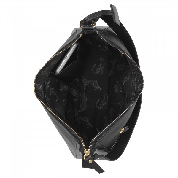 Dámská kožená kabelka přes rameno Burkely Balice - černá
