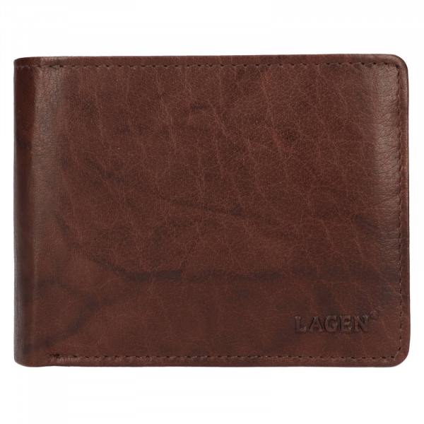 Pánská kožená peněženka Lagen Lenit - hnědá
