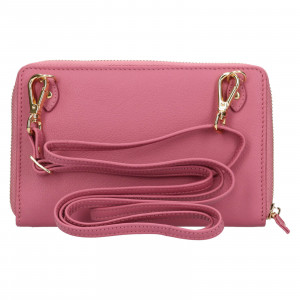Dámská kožená peněženko-kabelka Lagen Ghitae - růžová