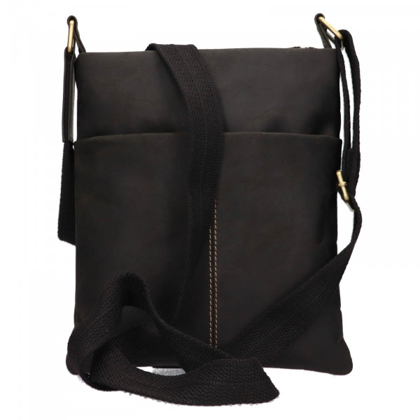 Pánská kožená taška přes rameno HGL Emanuel - černá