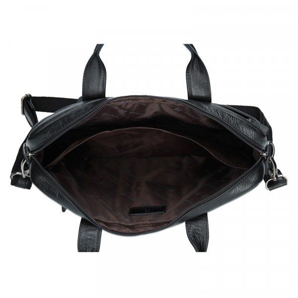 Pánská kožená taška přes rameno Hexagona Arles- černá