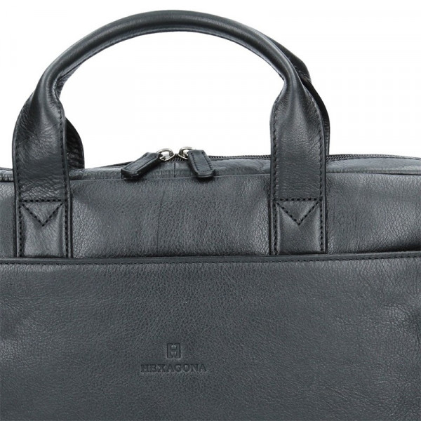 Pánská kožená taška přes rameno Hexagona Arles- černá