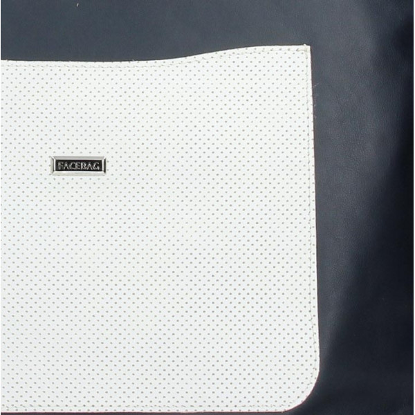 Dámská kožená kabelka Facebag Tera - modro-bílá