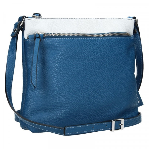 Dámská kožená kabelka Ripani Rafaela - modrá