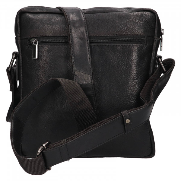 Pánská kožená taška přes rameno Nordee Gents - černá