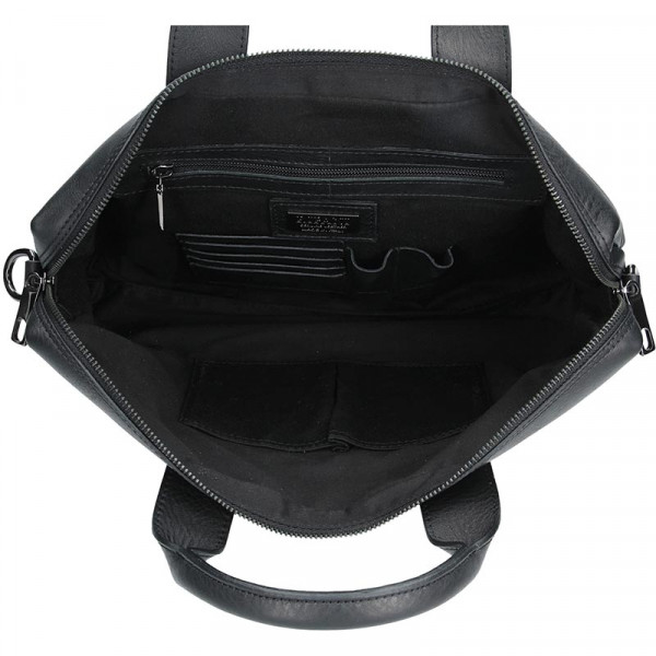 Luxusní kožená panská taška Ripani Alberto - černá