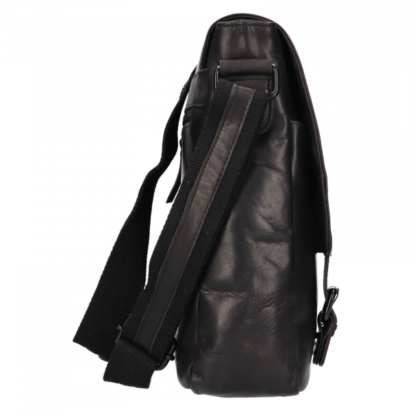 Pánská kožená taška přes rameno Mustang Mades - černá