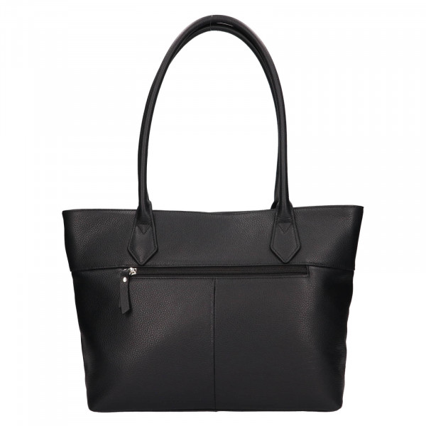 Elegantní dámská kožená kabelka Katana Lenese - černá