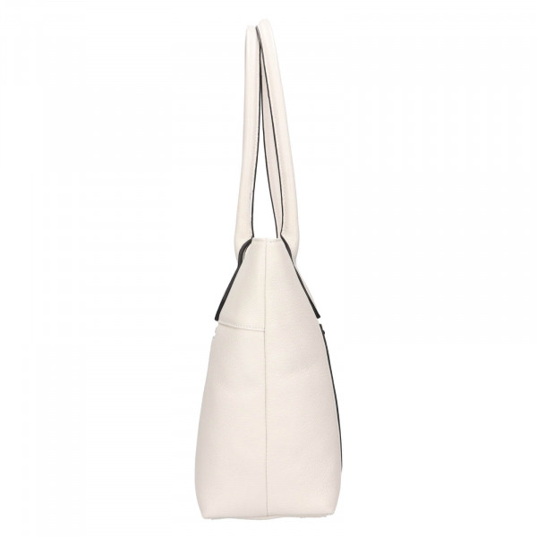 Elegantní dámská kožená kabelka Katana Lenese - bílá