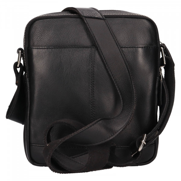 Pánská kožená taška přes rameno Lagen Dennis - černá