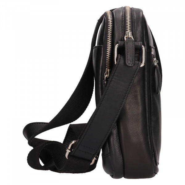 Pánská kožená taška přes rameno Lagen Dennis - černá