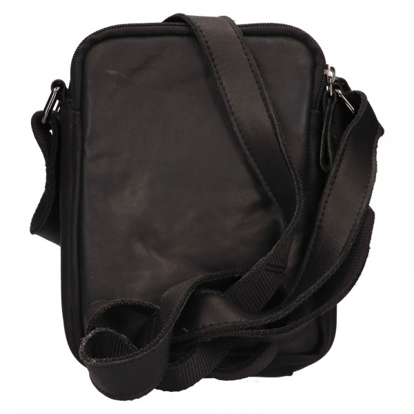 Pánská kožená taška přes rameno Greenwood Zente - černá
