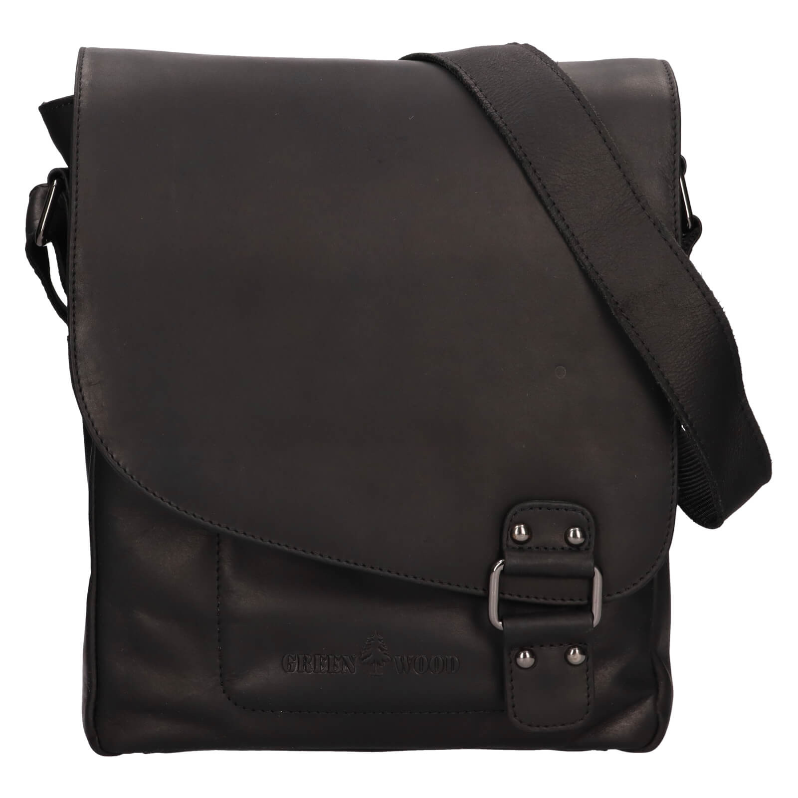 Pánská kožená taška přes rameno Greenwood Eithan - černá