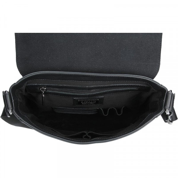 Luxusní kožená panská taška Ripani Saturn - černá