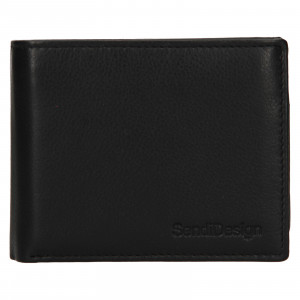 Pánská kožená peněženka SendiDesign Studeo - černá