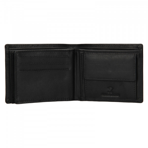 Pánská kožená peněženka SendiDesign Meteres - černá