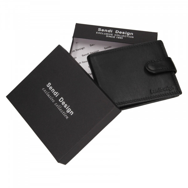 Pánská kožená peněženka SendiDesign Trejb - černá