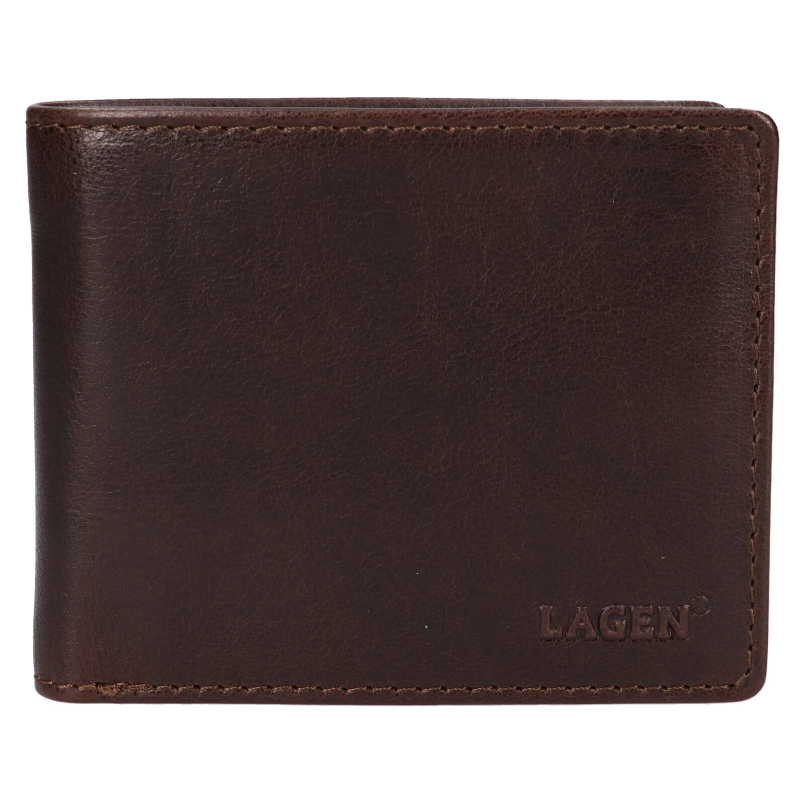 Pánská kožená peněženka Lagen Palleto - tmavě hnědá