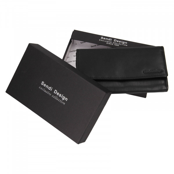 Dámská kožená peněženka SendiDesign Expeta - černá
