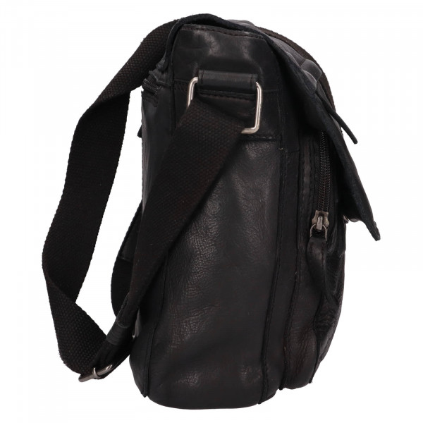 Pánská kožená taška na doklady Dakar Amos - černá