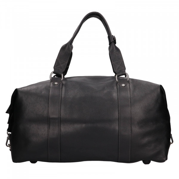 Cestovní kožený taška Katana Trev - černá