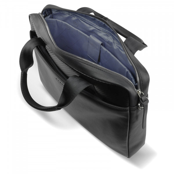 Pánská kožená taška na notebook Bugatti Lidn - černá