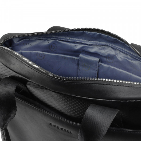Pánská kožená taška na notebook Bugatti Lidn - černá