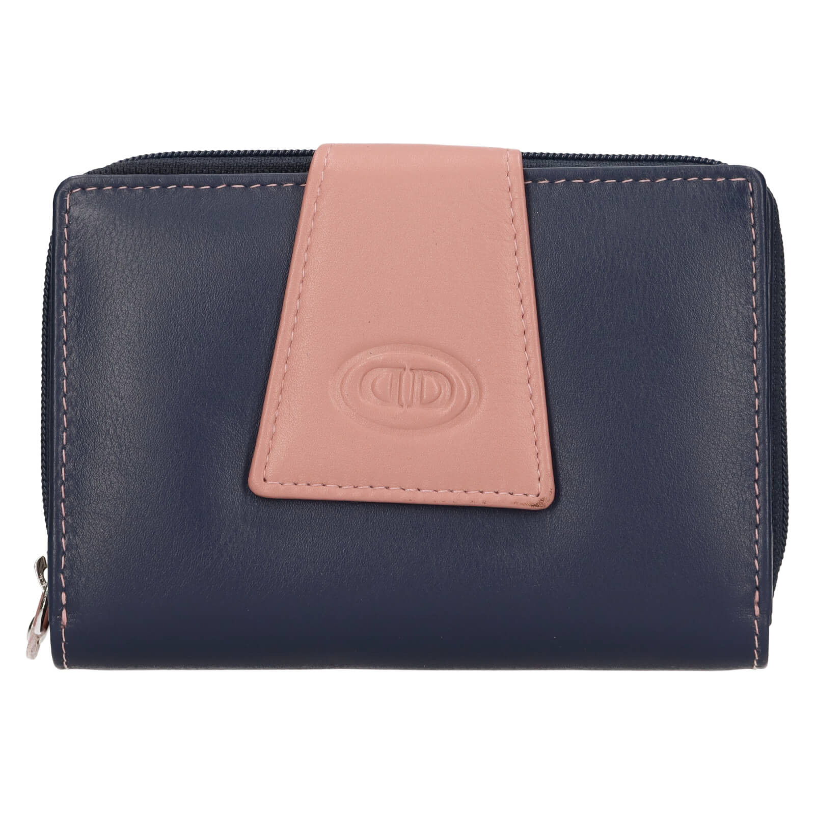 Dámská kožená peněženka DD Anekta Marika - modro-růžová