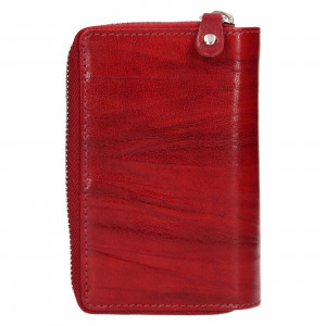 Dámská kožená peněženka DD Anekta Ciale - červená