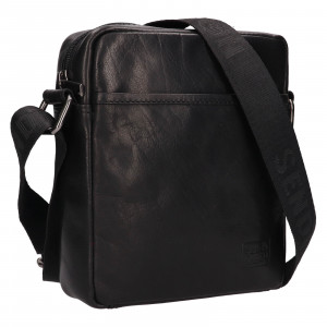 Pánská kožená taška přes rameno SendiDesign Kalte - černá