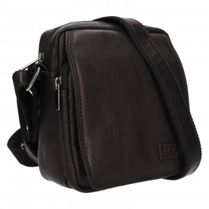 Pánská kožená taška přes rameno SendiDesign Janos - černá