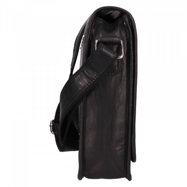 Pánská kožená taška přes rameno SendiDesign Majles - černá
