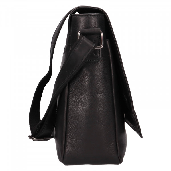 Pánská kožená taška přes rameno SendiDesign Bucket - černá
