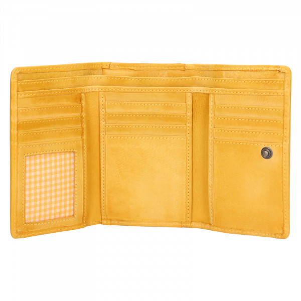 Dámská kožená peněženka Lagen Denisa - žlutá