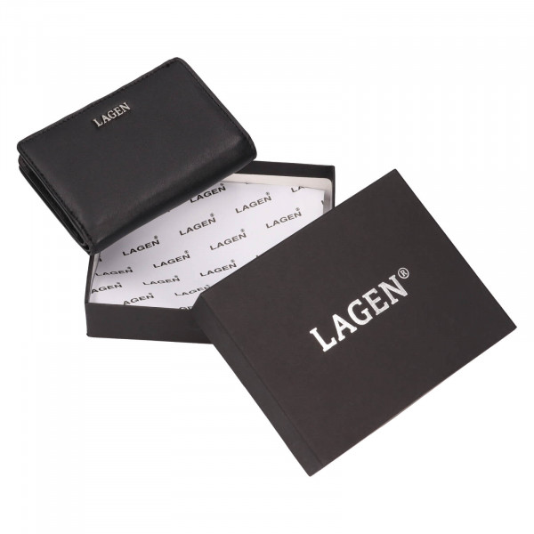 Malá dámská kožená peněženka Lagen Tanits - černá