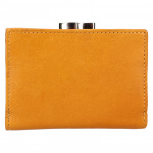 Malá dámská kožená peněženka Lagen Kayra - žlutá