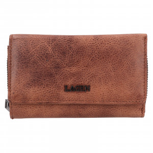 Malá dámská kožená peněženka Lagen Erett - hnědá