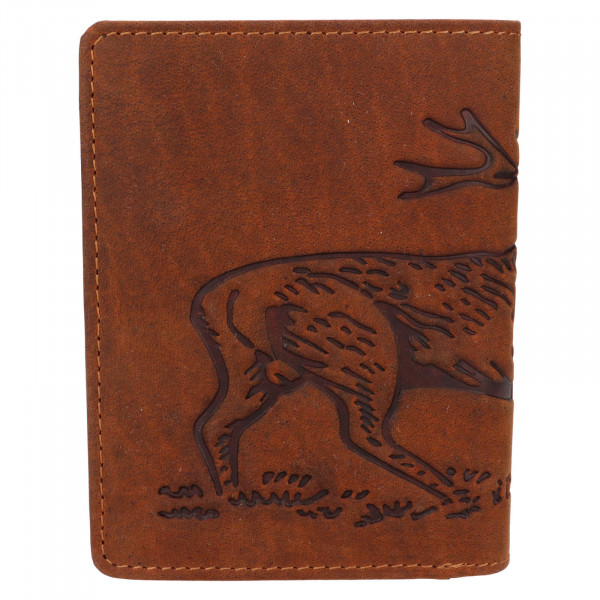 Pánská kožená peněženka Lagen Deer - hnědá