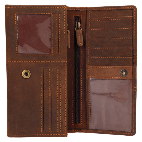 Dámská kožená peněženka Lagen Virag - hnedá