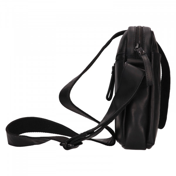 Pánská kožená taška přes rameno Mustang Demos - černá