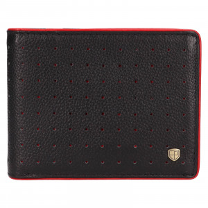 Pánská kožená peněženka Peterson Filip - černo-červená