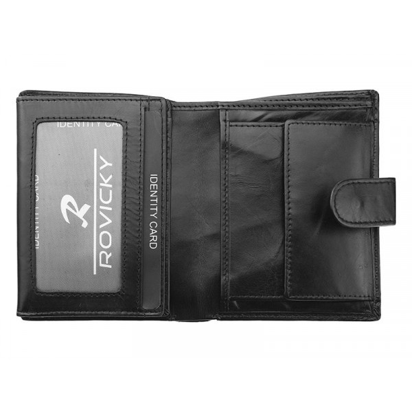 Pánská kožená peněženka Rovicky Gabriel - černá
