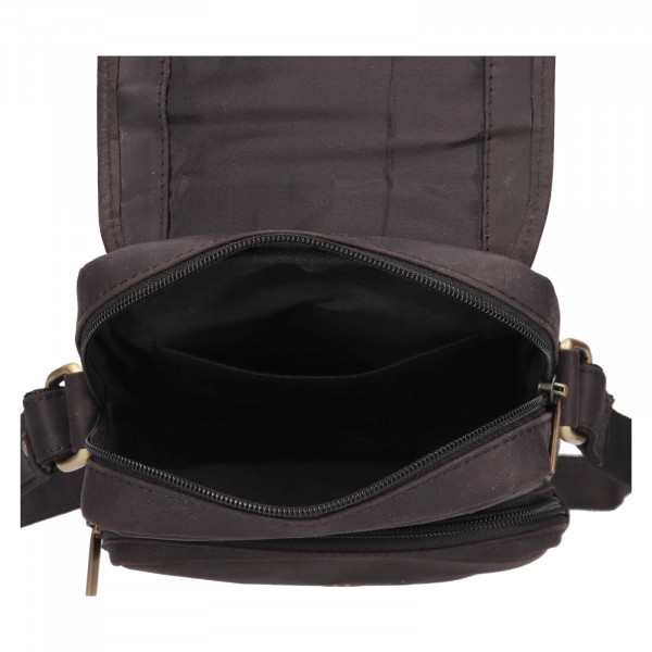 Pánská kožená taška přes rameno Nordee Poolo - černá