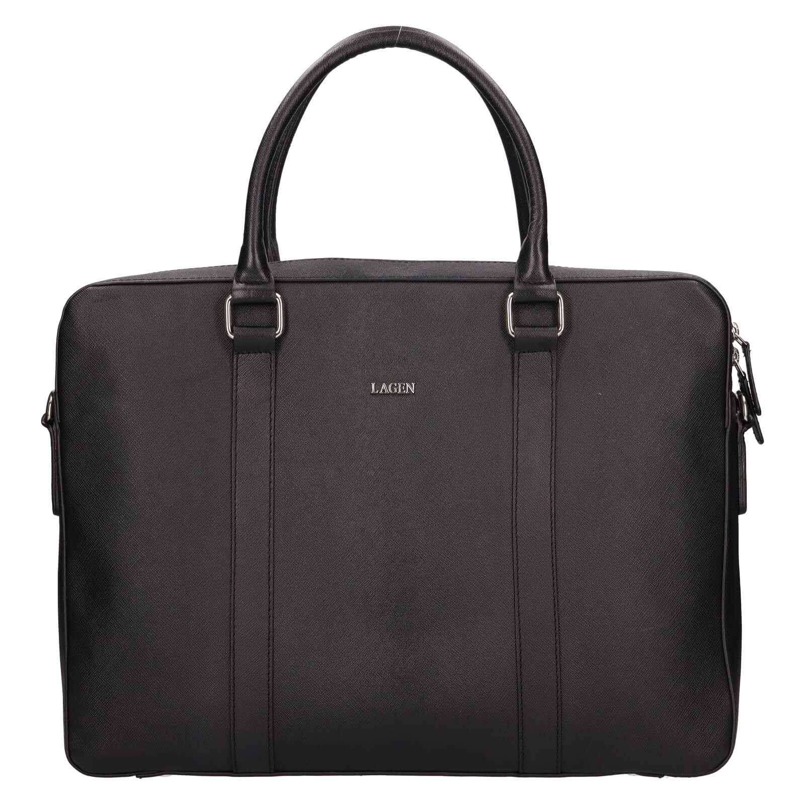 Pánská kožená business taška Lagen Kolten - černá